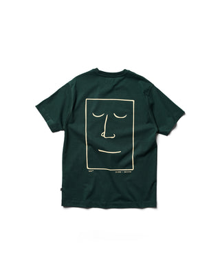 Behind The Pines x Freek Hakvoort Heavyweight Tee Satisfied Face Green