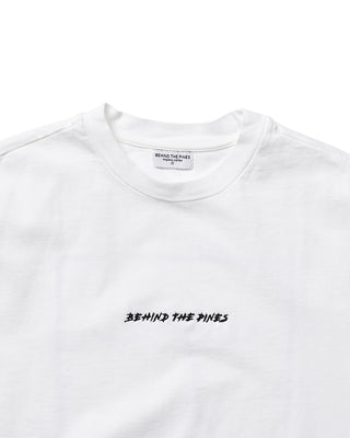 Behind The Pines x Freek Hakvoort Heavyweight Tee Satisfied Face White