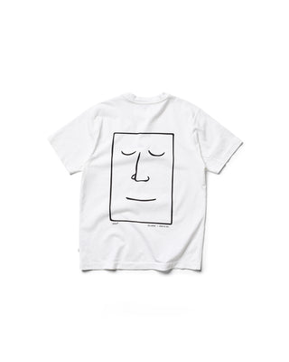Behind The Pines x Freek Hakvoort Heavyweight Tee Satisfied Face White