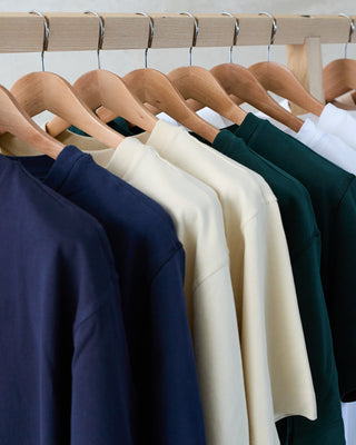 Behind The Pines Organic Heavy Tee Azul Marinho