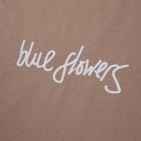 Blue Flowers Optic T-Shirt Camel