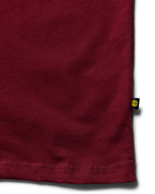 Behind The Pines x La Dilettante Embroided Tee Burgundy
