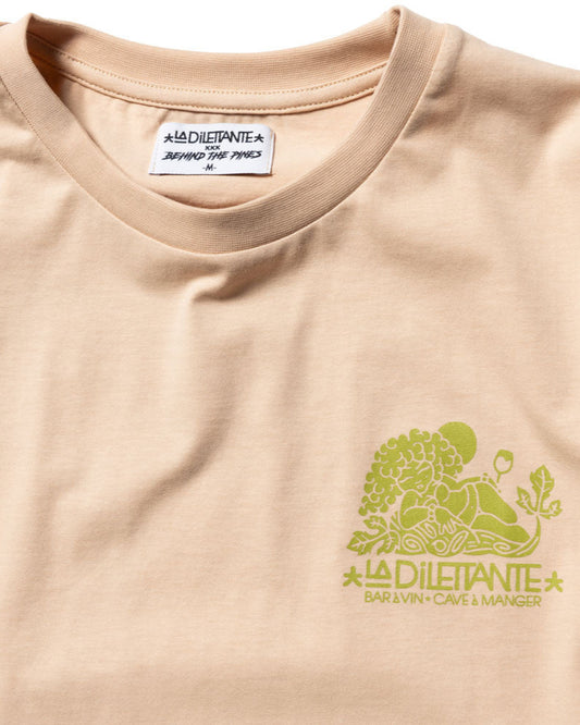 Behind The Pines x La Dilettante Backprint Tee Sand