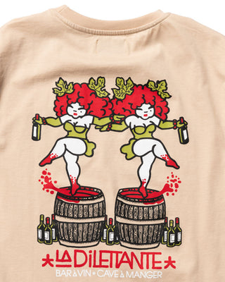 Behind The Pines x La Dilettante Backprint Tee Sand