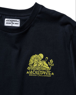 Behind The Pines x La Dilettante Backprint Tee Navy