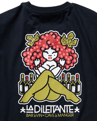 Behind The Pines x La Dilettante Backprint Tee Navy