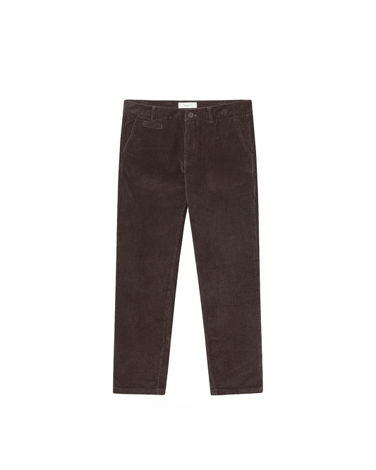 KnowledgeCotton Apparel Chuck 8 Wales Corduroy Chino Chocolate Plum