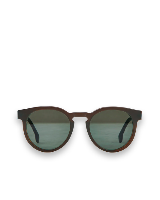 Dick Moby Brighton Matte Layered Brown – Biodegradable Panto Sunglasses