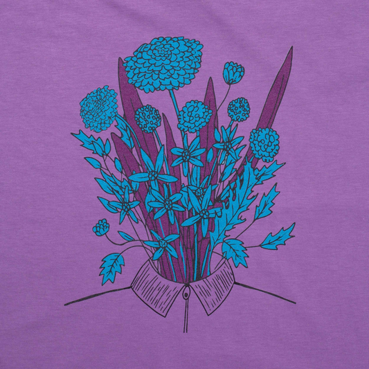 Blue Flowers Evolution T-Shirt Summer Lilac