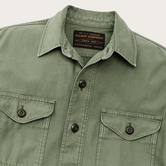 Filson Field Jac-Shirt Washed Fatigue Green