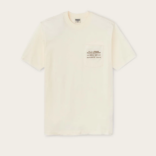 Filson S/S Embroided Pocket T-shirt Off White Diamond
