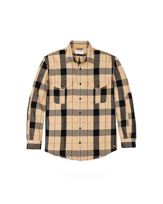 Filson Vintage Wash Alaskan Guide Shirt Tan / Black Plaid