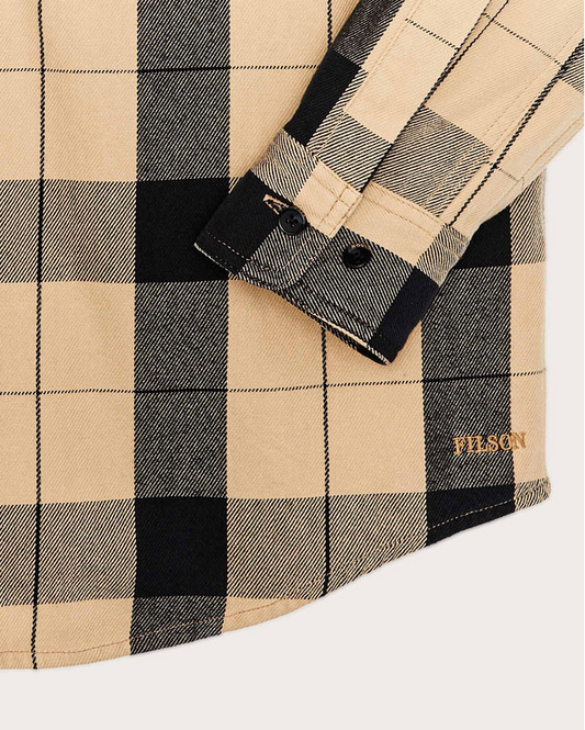 Filson Vintage Wash Alaskan Guide Shirt Tan / Black Plaid