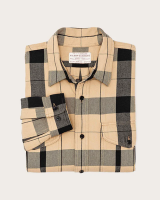 Filson Vintage Wash Alaskan Guide Shirt Tan / Black Plaid
