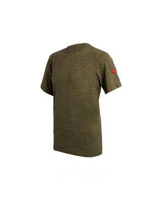 surf top short sleeve active tshirt front view heather olive florence marine x
