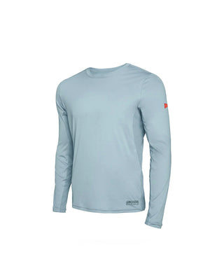 long sleeve surf top blue florence marine x surftop front view
