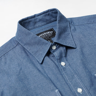 Frizmworks Cigarette Pocket Chambray Shirt Blue