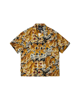 Frizmworks Tiger Hawaiian Half Shirt Black