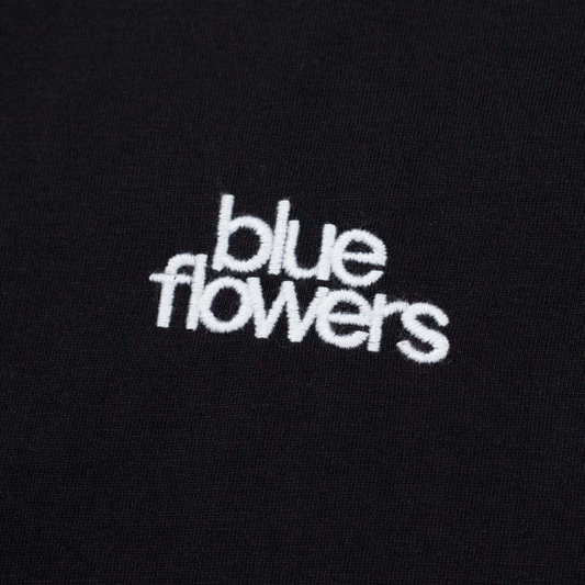 Blue Flowers Global T-Shirt Black