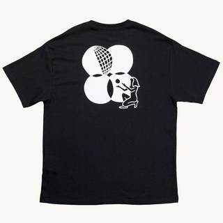 Blue Flowers Global T-Shirt Black