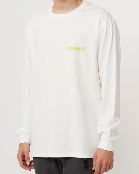 Gramicci Footprints L/S Tee White