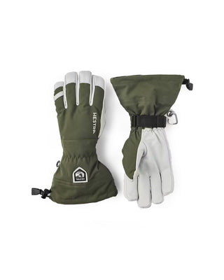Hestra Army Leather Heli Ski 5 Finger Glove Olive