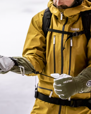 Hestra Army Leather Heli Ski Olive