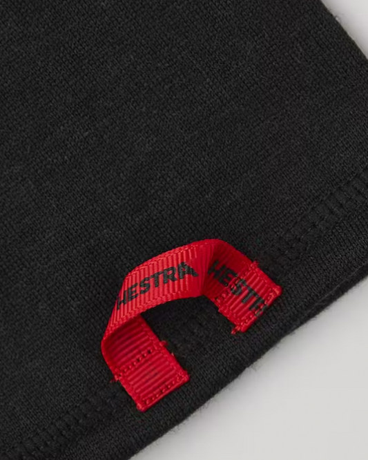 Hestra Merino Wool Liner Long 5 Finger Black