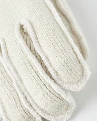 Hestra Wakayama Wool Liner Long 5 Finger Offwhite
