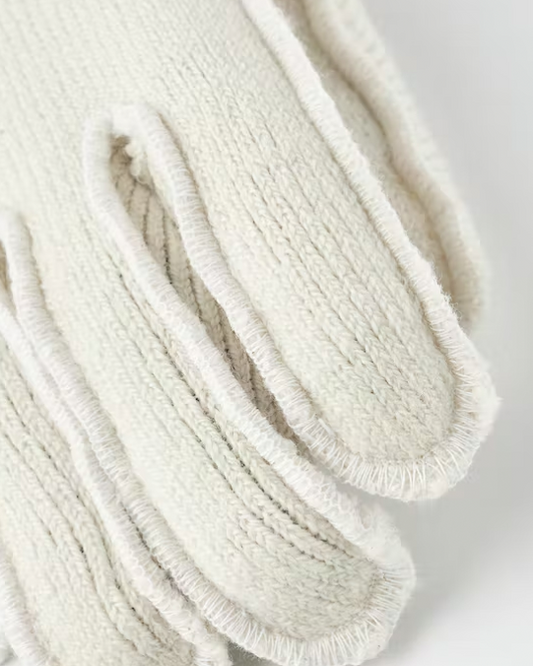 Hestra Wakayama Wool Liner Long 5 Finger Offwhite
