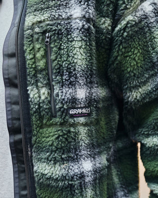 Gramicci Shadow Plaid Sherpa Jacket Olive