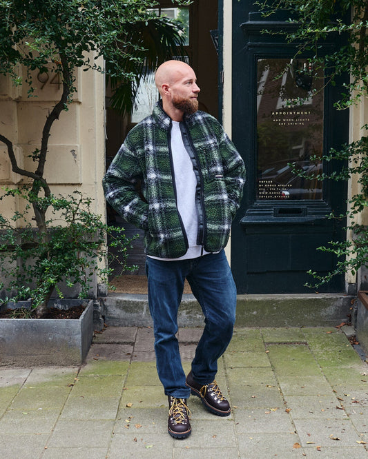 Gramicci Shadow Plaid Sherpa Jacket Olive