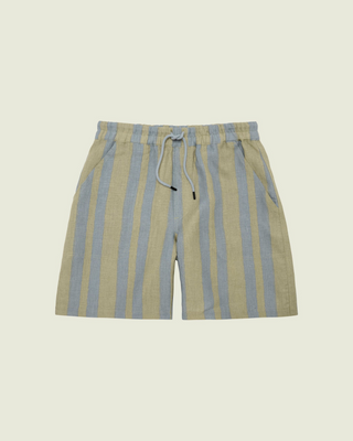 OAS Mist Strata Nicola Linen Shorts Striped – Breezy Linen Summer Shorts