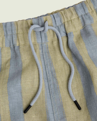 OAS Mist Strata Nicola Linen Shorts Striped – Breezy Linen Summer Shorts