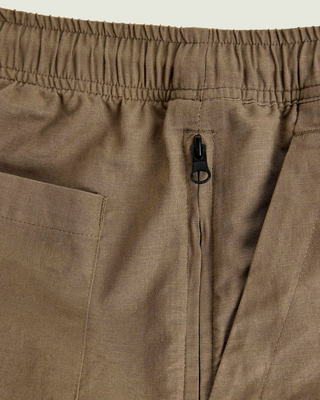OAS Taupe Linen Shorts Taupe