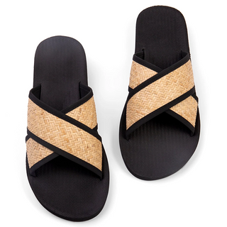 Indosole Mens Cross Weave Black / Lumuh