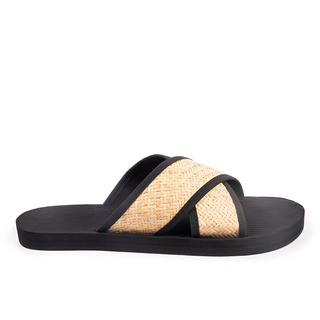 Indosole Mens Cross Weave Black / Lumuh