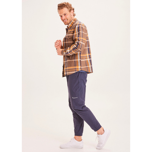 KnowledgeCotton Apparel Pine Check Overshirt Total Eclipse