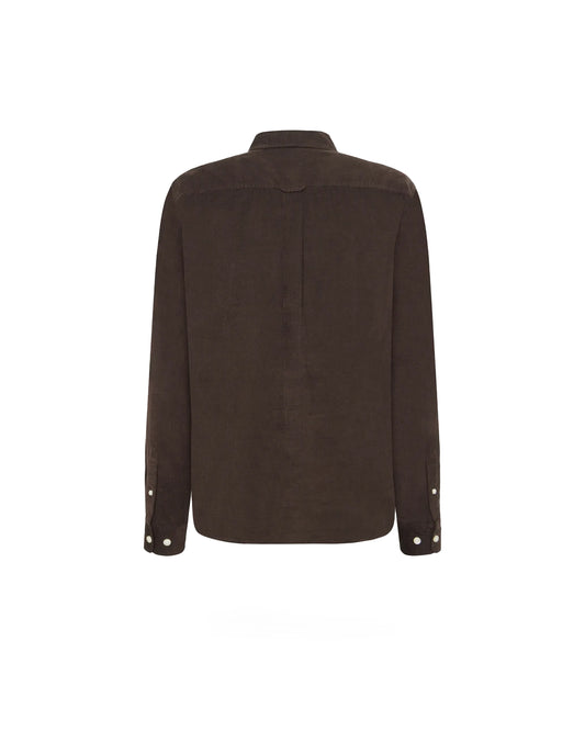 Knowledge Cotton Apparel Corduroy Shirt Chocolate Torte