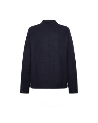 Knowledge Cotton Apparel Merino Overshirt Night Sky