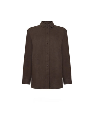 Knowledge Cotton Apparel Organic Cotton Flannel Shirt GOTS Chocolate Torte