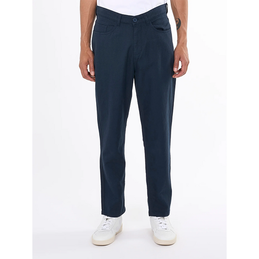Knowledge Cotton Apparel TIM 5-Pocket Cotton Linen Blend Twill Pant Total Eclipse
