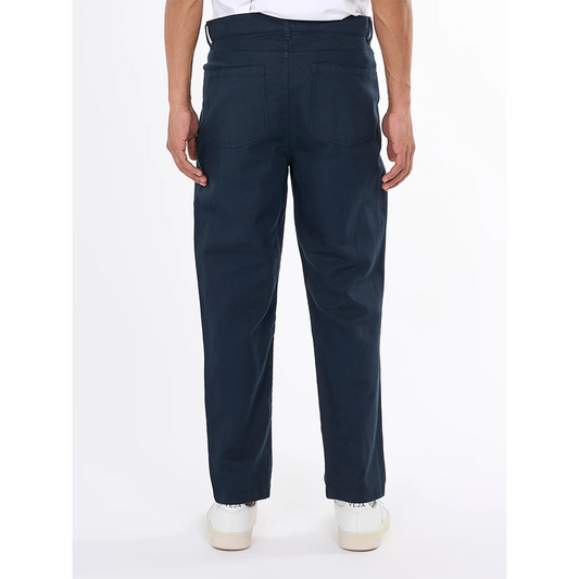 Knowledge Cotton Apparel TIM 5-Pocket Cotton Linen Blend Twill Pant Total Eclipse