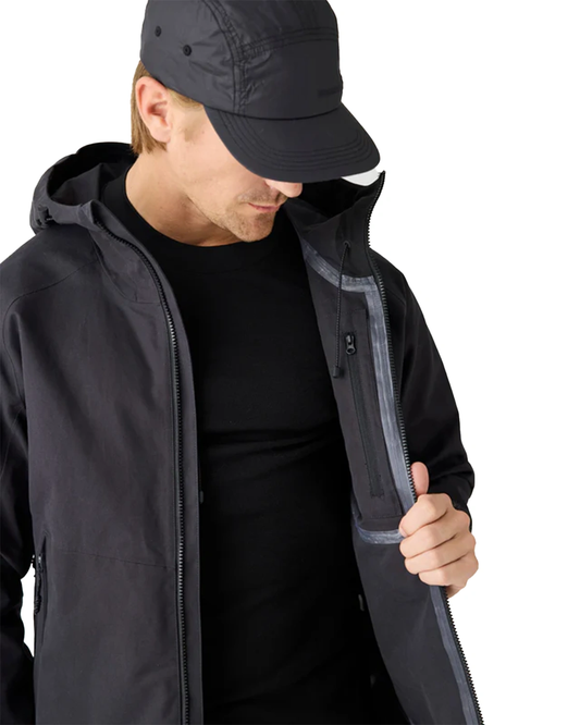 Knowledge Cotton Apparel Vent Canvas 270 Shell Jacket Black Jet by Knowledge Cotton Apparel