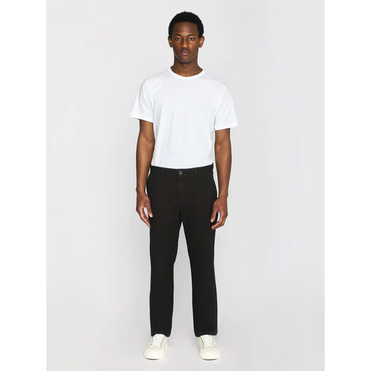 KnowledgeCotton Apparel Chuck Flannel Herringbone Chinos Forrest Night