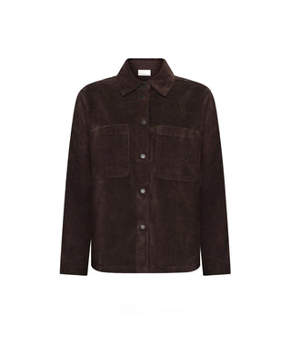 KnowledgeCotton Apparel Organic Cotton Curdoroy Overshirt Chocolate Torte