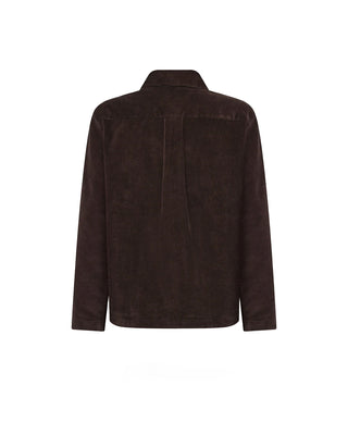 KnowledgeCotton Apparel Organic Cotton Curdoroy Overshirt Chocolate Torte
