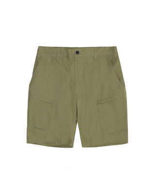 KnowledgeCotton Apparel Vent Canvas 200 Classic Shorts Olive Green