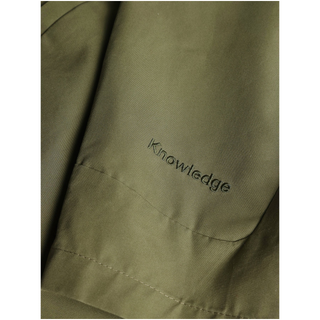 KnowledgeCotton Apparel Vent Canvas 200 Classic Shorts Olive Green – GOTS & Vegan Organic Cotton Men’s Shorts