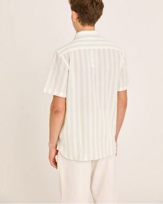 La Paz Alegre Green Spray Stripes Green Striped Shirt
